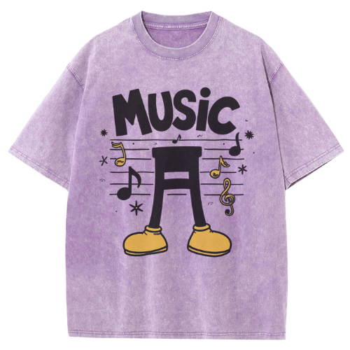 Music Moves Washed T-Shirt - Image 5