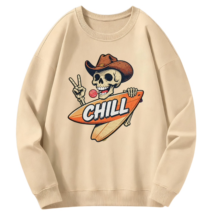 Chill Skull Surf Sweatshirt - Image 4